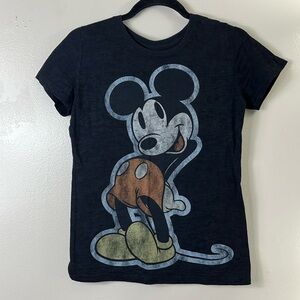 Disney Mickey Mouse Black Graphic Short Sleeve Tee shirt Women’s size L